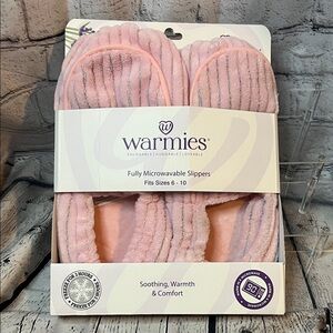 🪻Warmies Lavender Scented Slippers in Soft Pink